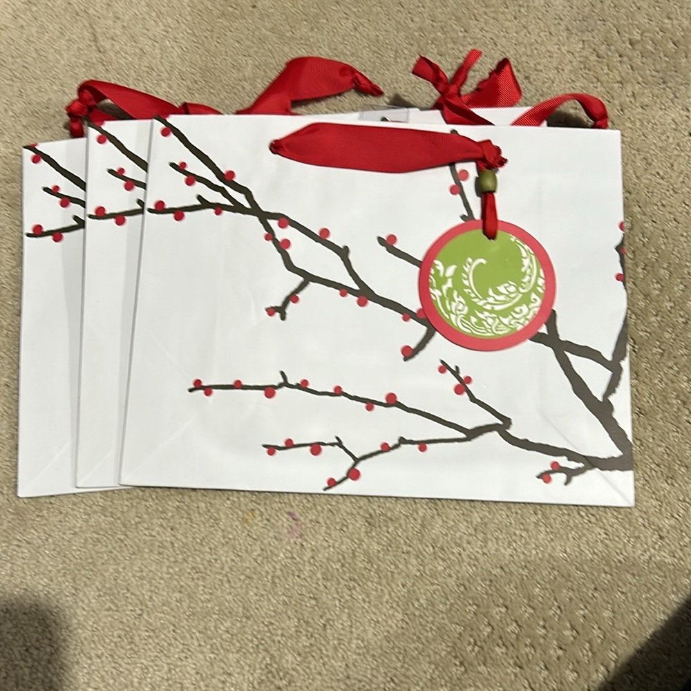 3 BOHO HOLIDAY  Christmas Gift Bags with Tags